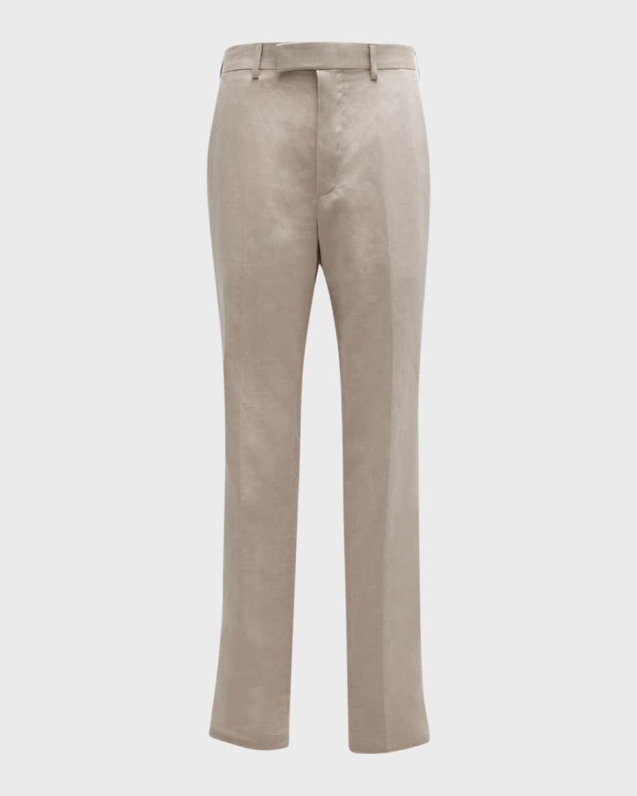 Zegna Men Cotton Linen And Silk Pants
