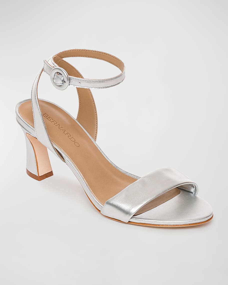 Image 3 of 4: Nora 2 Metallic Ankle-Strap Sandals