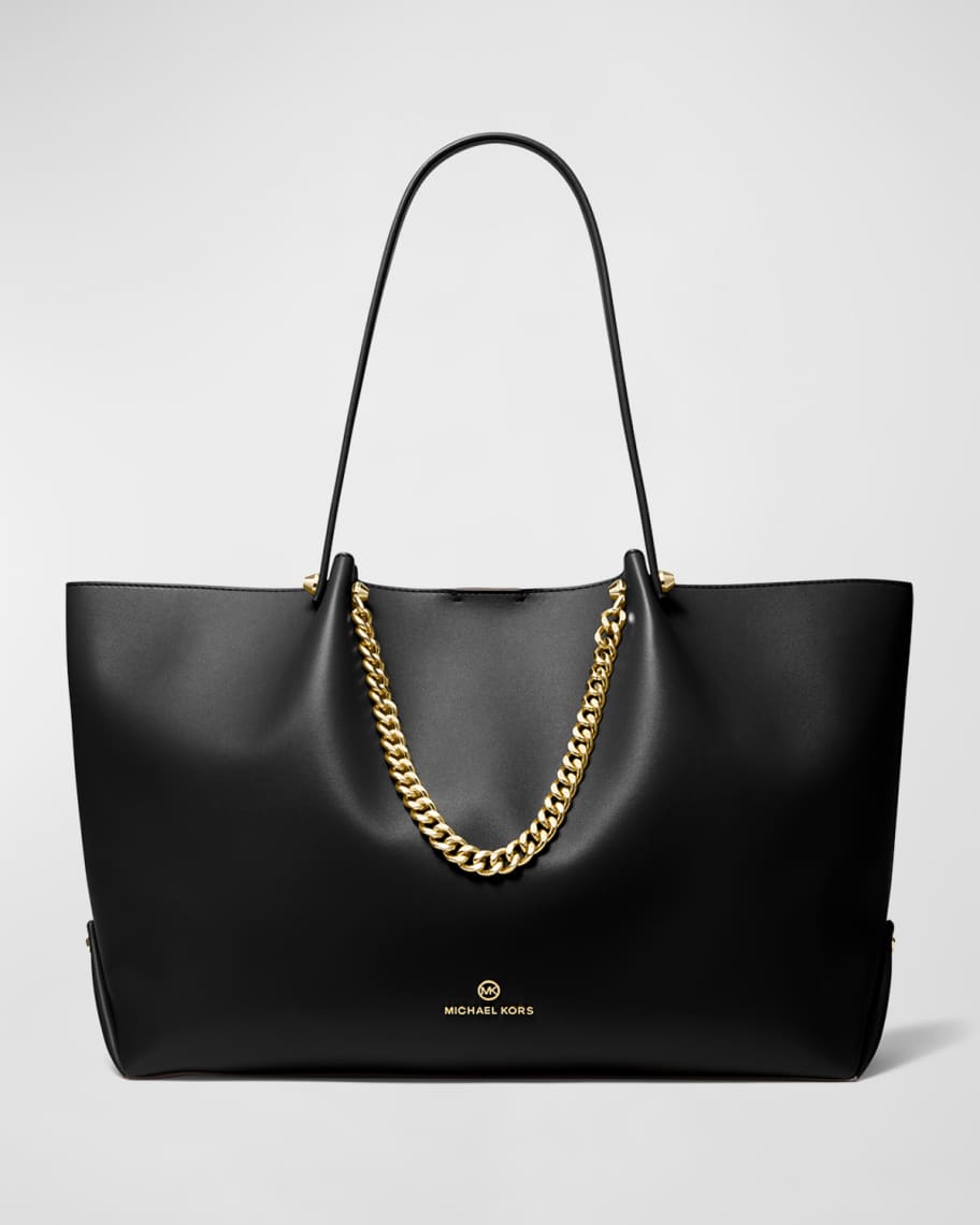 Michael Kors Carmen Large Top Zip Tote Shoulder Handbag Black+Coin Pouch  Wallet