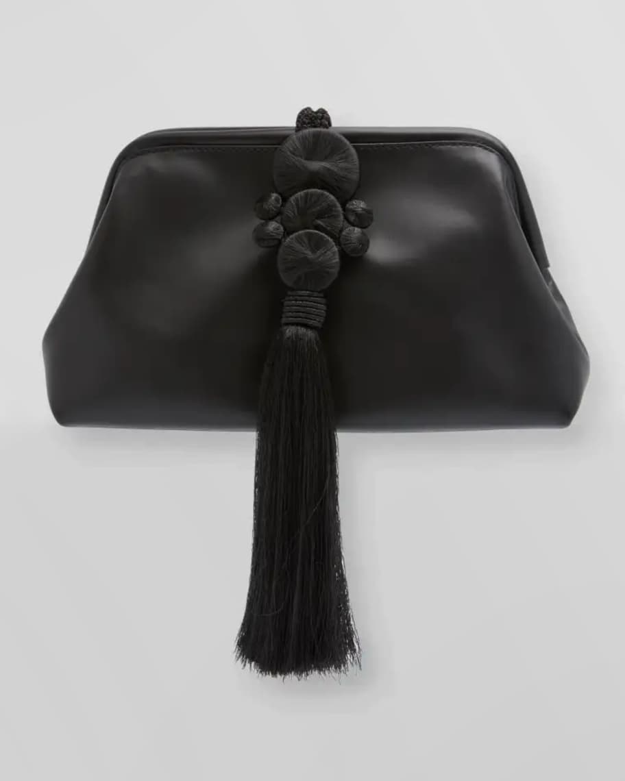 Alessa Tassel Black Pouch Bag – serenauziyel