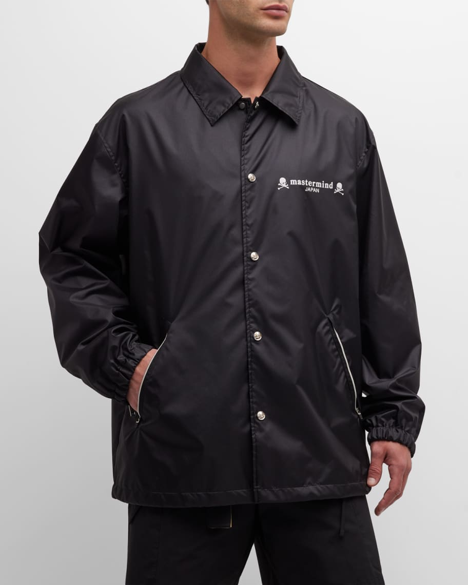mastermind JAPAN Men's Skull QR Code Coach Jacket | Neiman