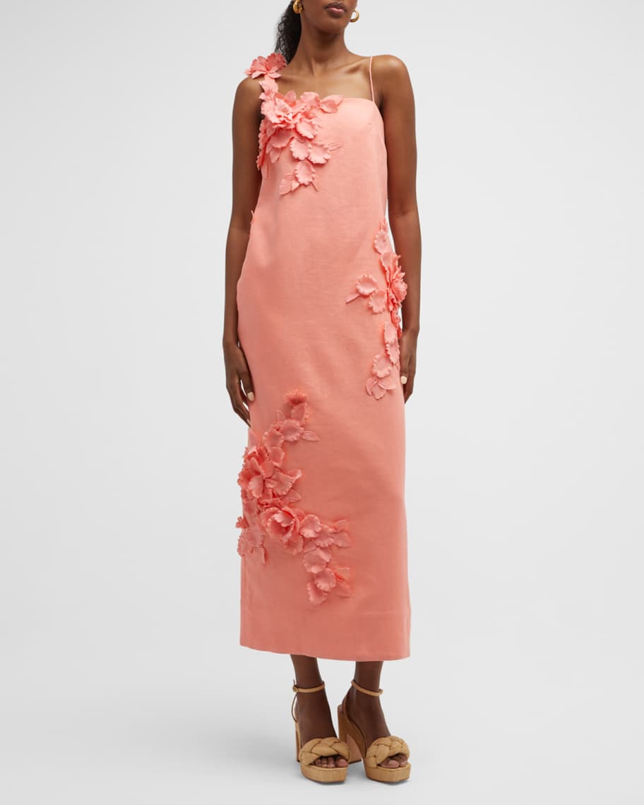 Image 1 of 6: High Tide Lift Off Flower Midi Dress