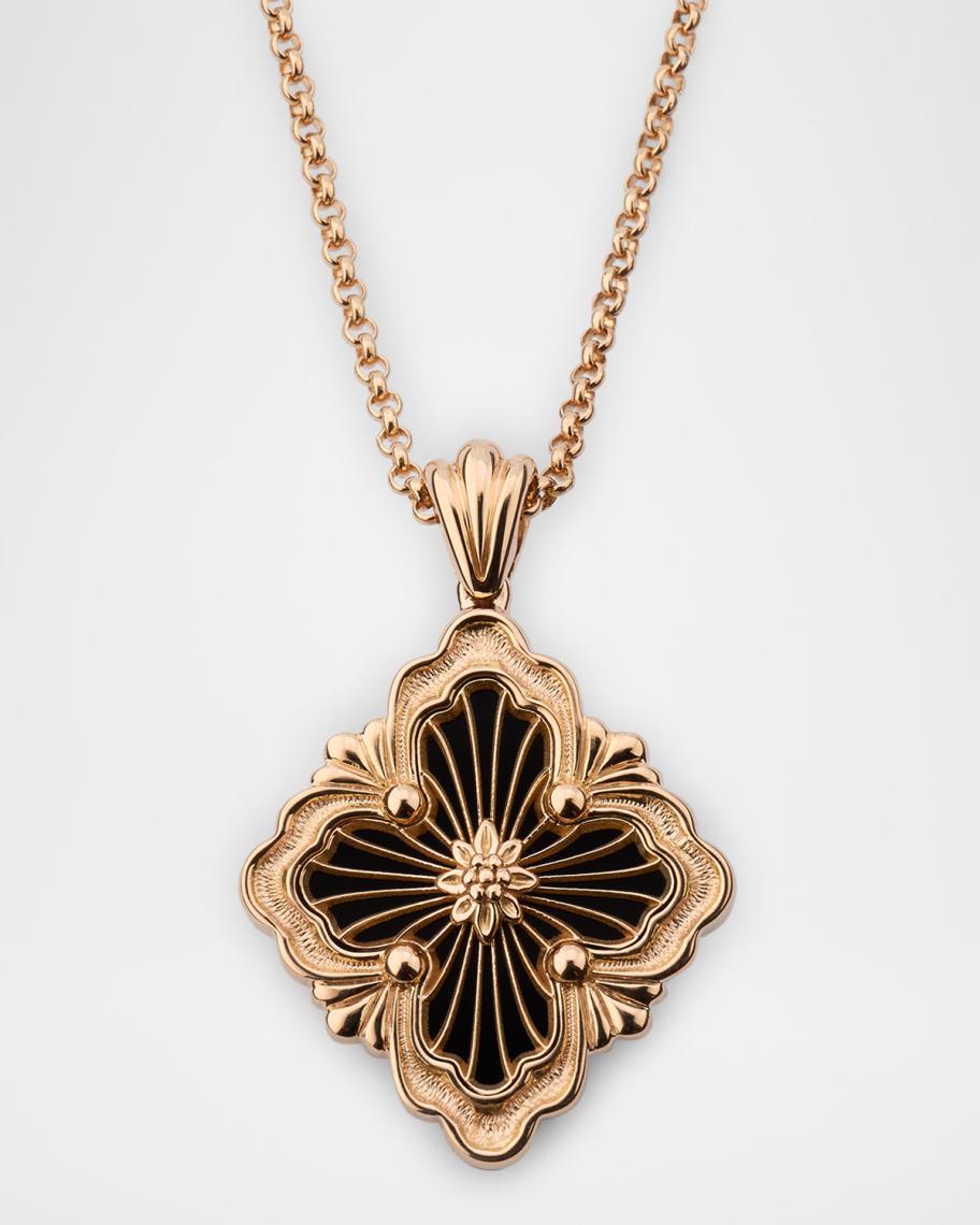 Buccellati Opera Tulle Onyx Pendant Necklace in 18K Pink Gold, Large ...