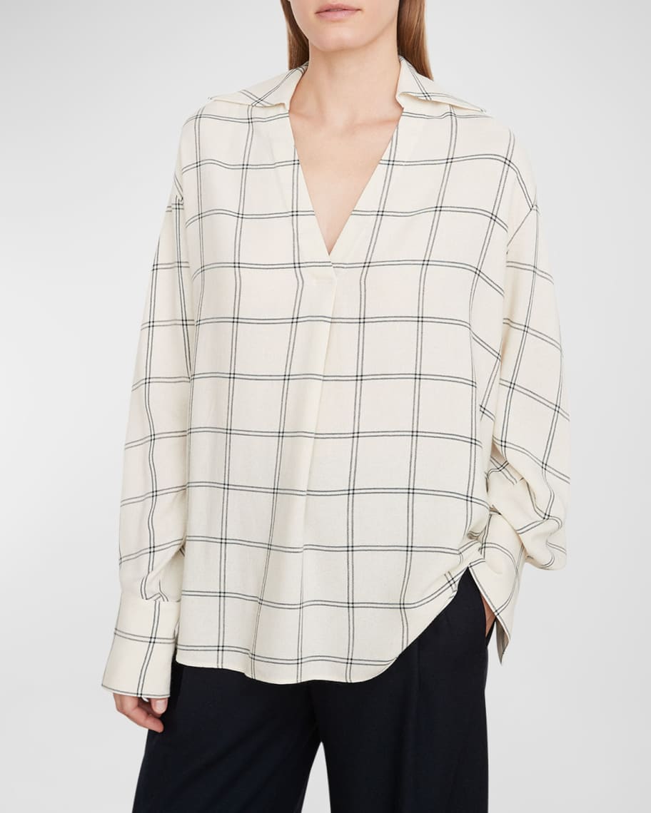 Vince Crushed Sleeveless Double V-Neck Blouse in French Rose