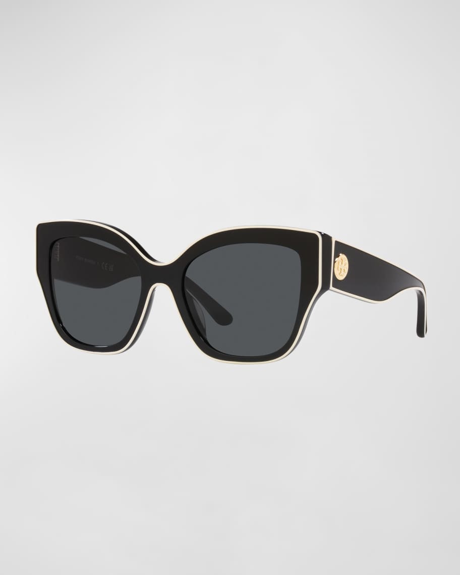 Tory Burch Contrasting Acetate Butterfly Sunglasses Neiman Marcus