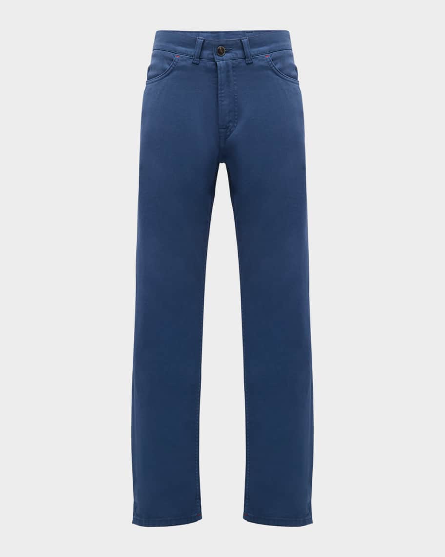Isaia Men's Tapered Leg 5Pocket Pants Neiman Marcus