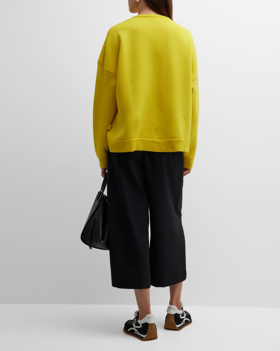 Image 3 of 6: Cashmere Oversize Crewneck Sweater