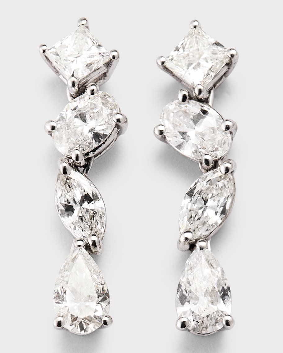 Petit Garden Medium Studs: 18k White Gold & Diamonds