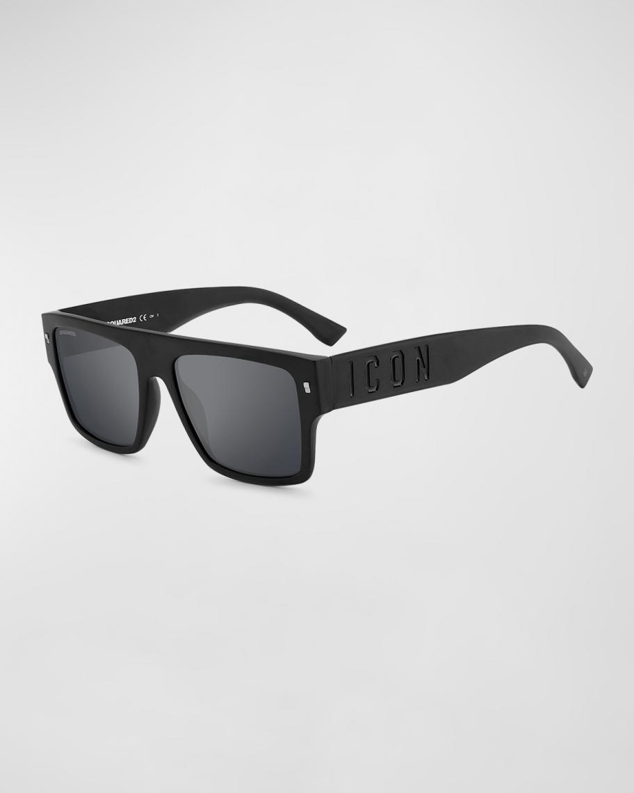 Dsquared2 Men's Icon Flat Top Rectangle Sunglasses | Neiman Marcus
