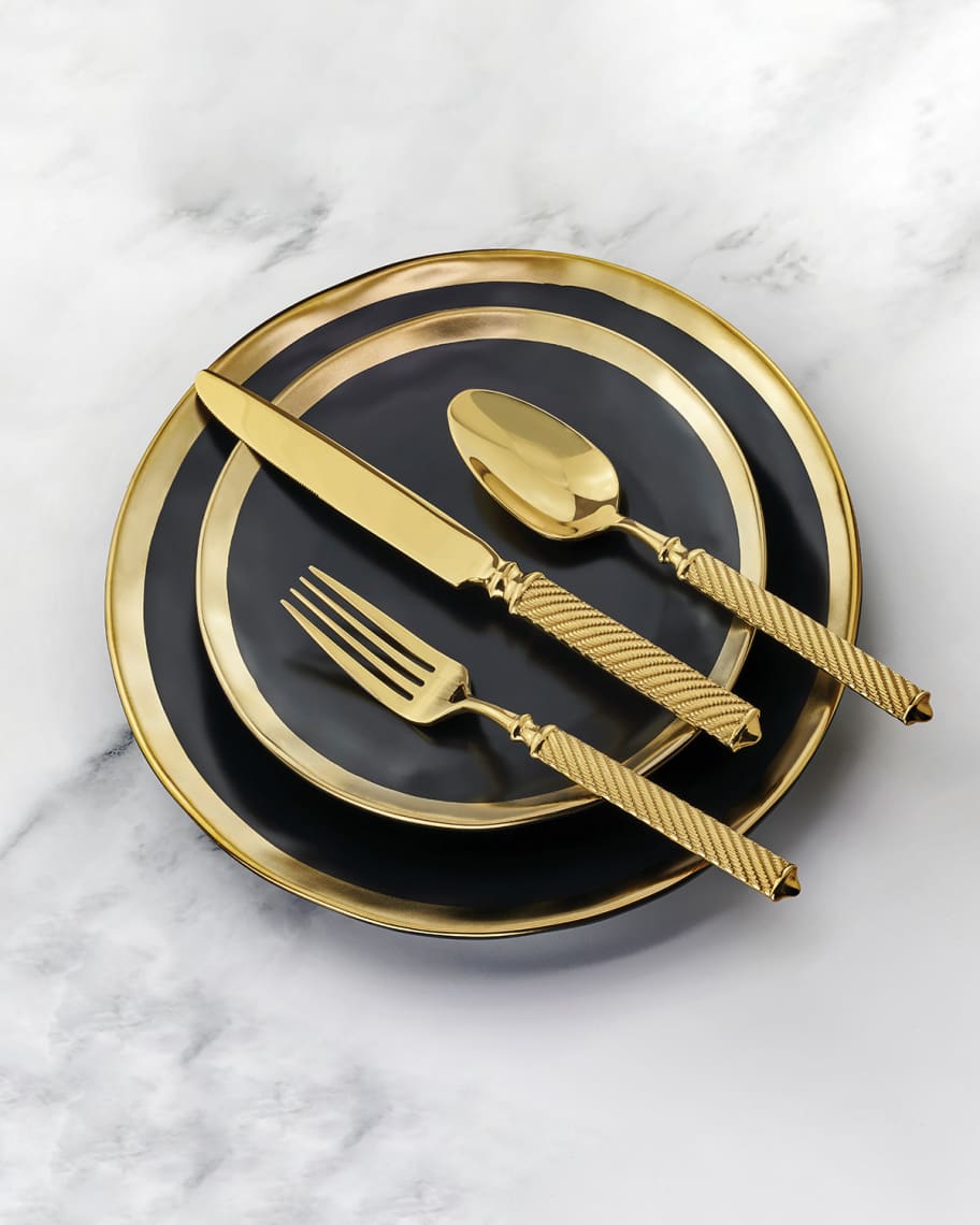 Ricci Silversmith Torsade Gold 20-Piece Flatware Set