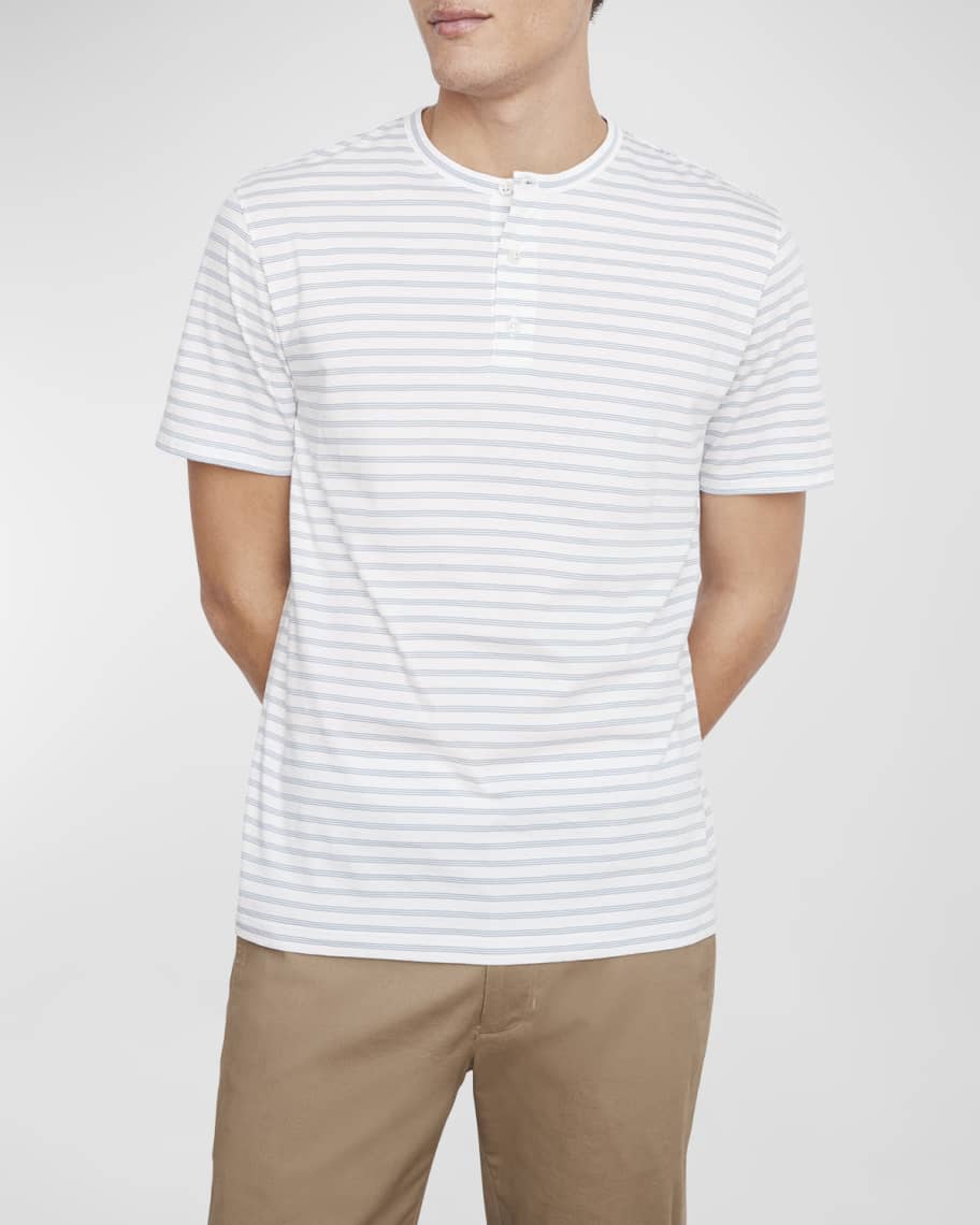 Vince Men's Striped Henley Shirt Neiman Marcus