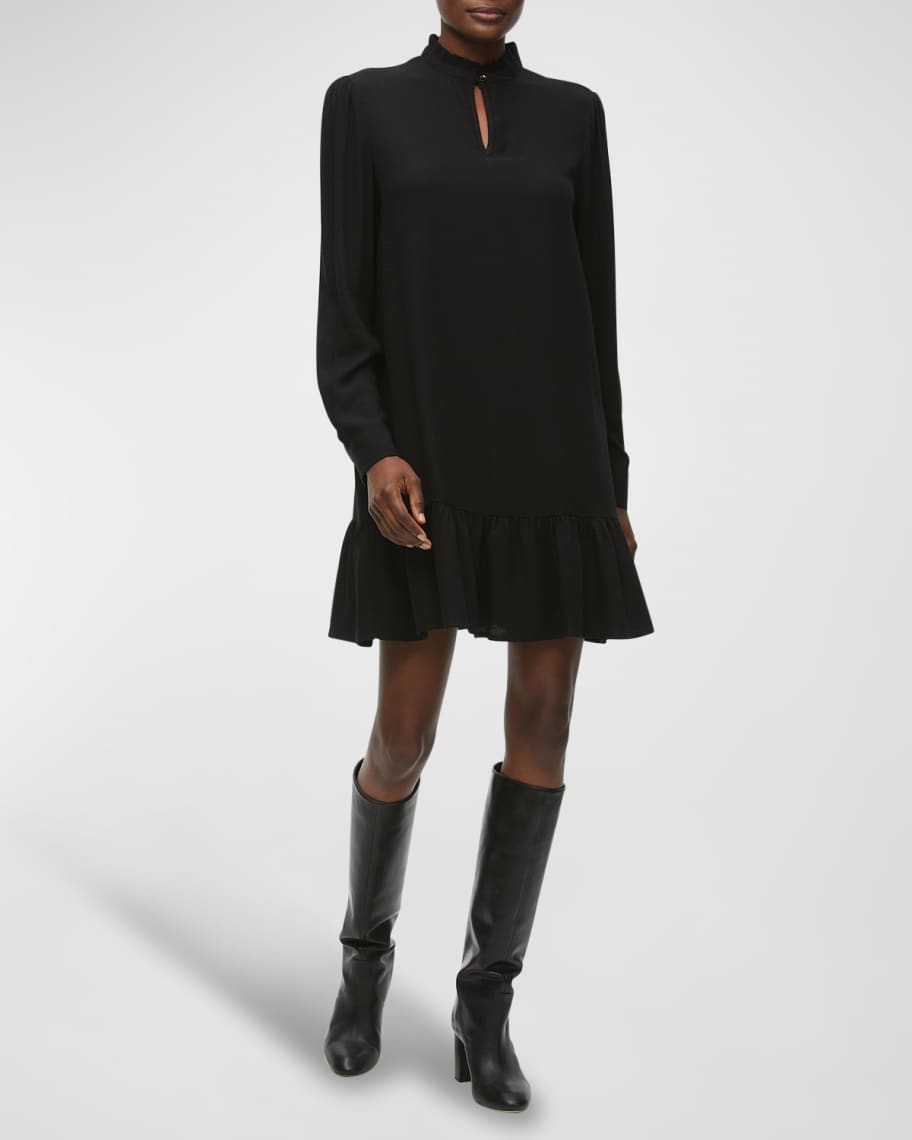 Michael Stars Kita Long-Sleeve Shift Mini Dress | Neiman Marcus