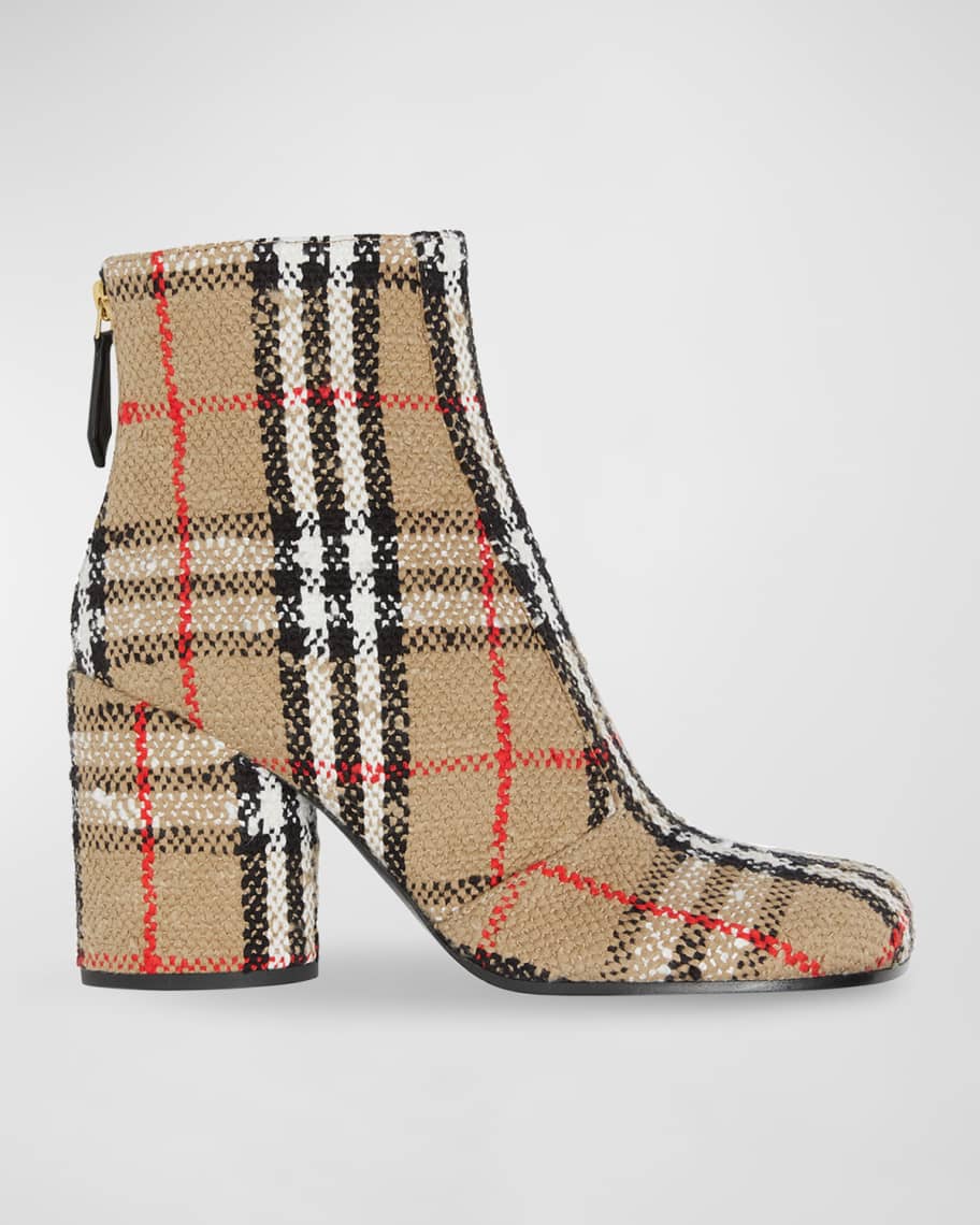 Louis Vuitton Vintage Checkered Ankle Boots