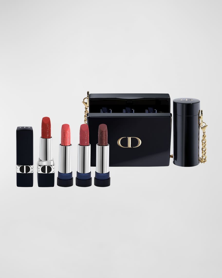 Dior Limited Edition Rouge Dior Minaudiere Clutch and Lipstick Set