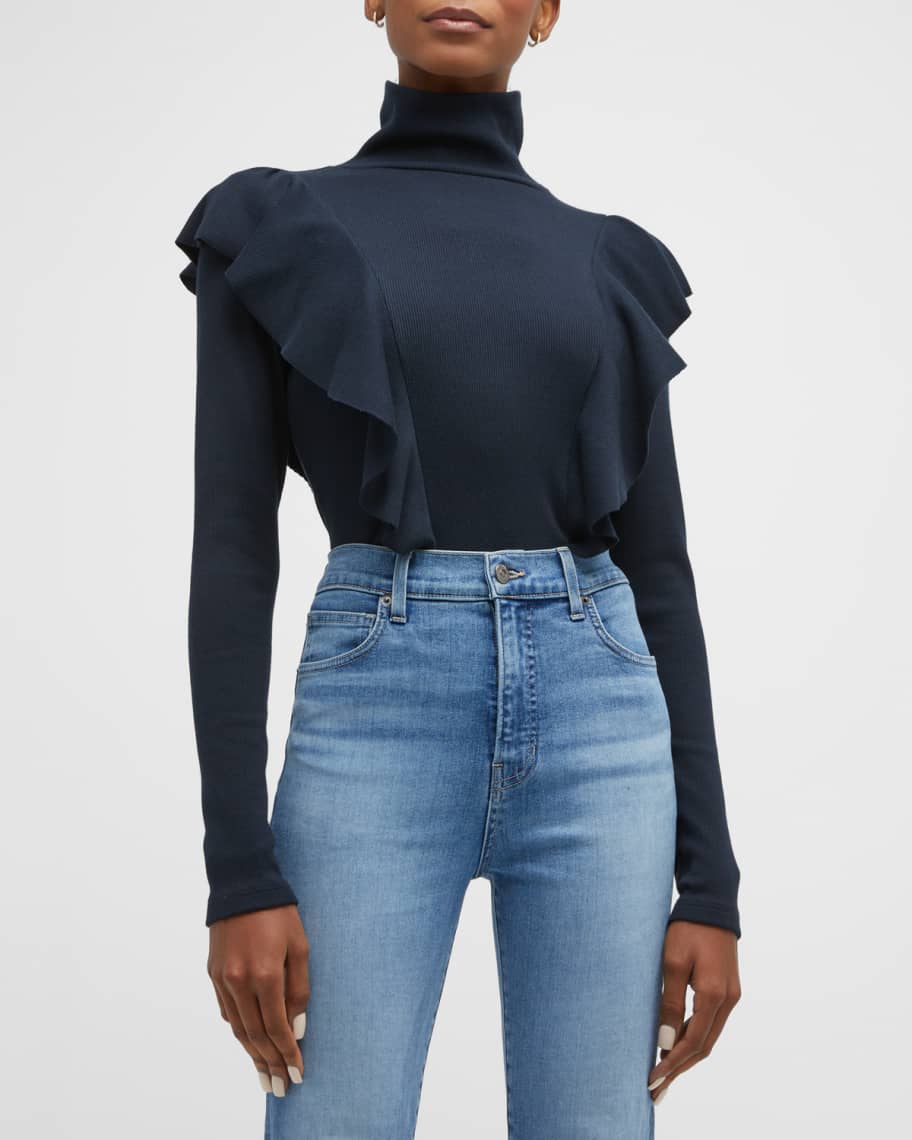Frill turtleneck top top