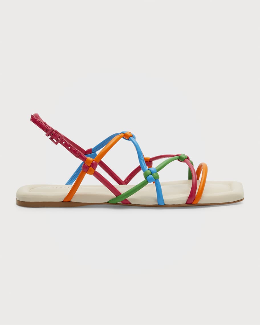 Mercedes Castillo Camille Caged Slingback Flat Sandals | Neiman Marcus