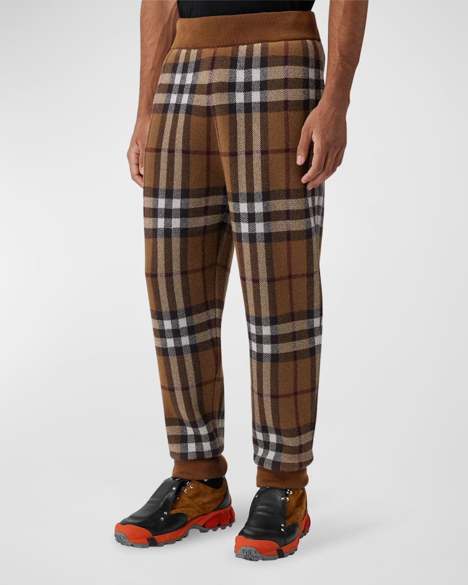 Burberry check pants mens sale