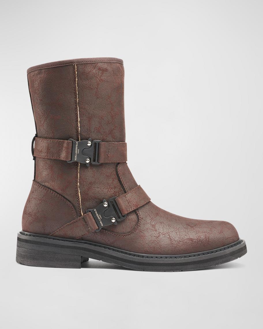 ?NEW KARL LAGERFELD Men\'s Suede Chukka Faux Shearling Lining Boot  Sz 8 NWB. KARL LAGERFELD Men main image 2