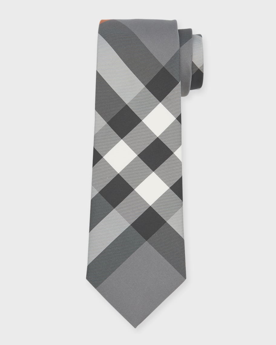 Black and white burberry tie clearance