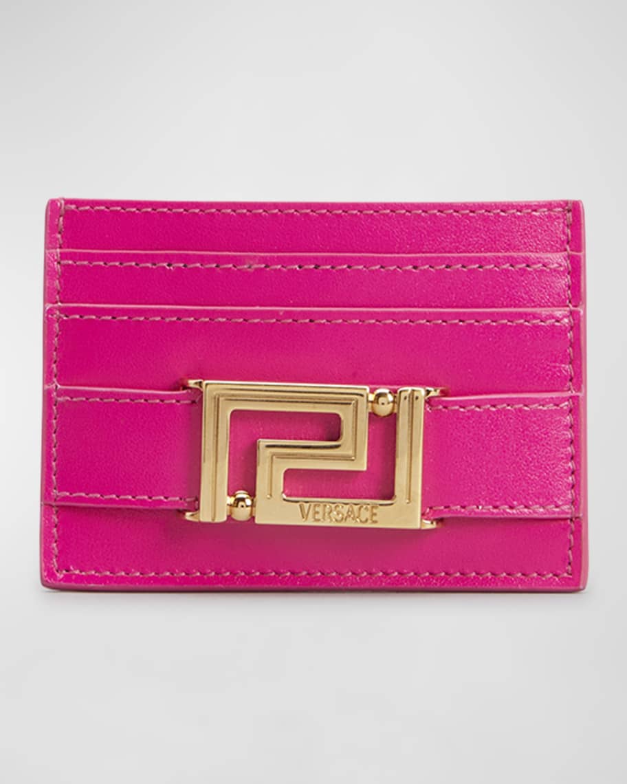 cassandre fragments zipped card case in metallizd python-embossed leather