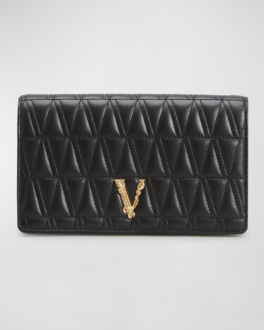 Versace Virtus Belt Bag Leather at 1stDibs  versace eros bag, versace v bag,  virtus barocco-print quilted leather wallet-on-chain