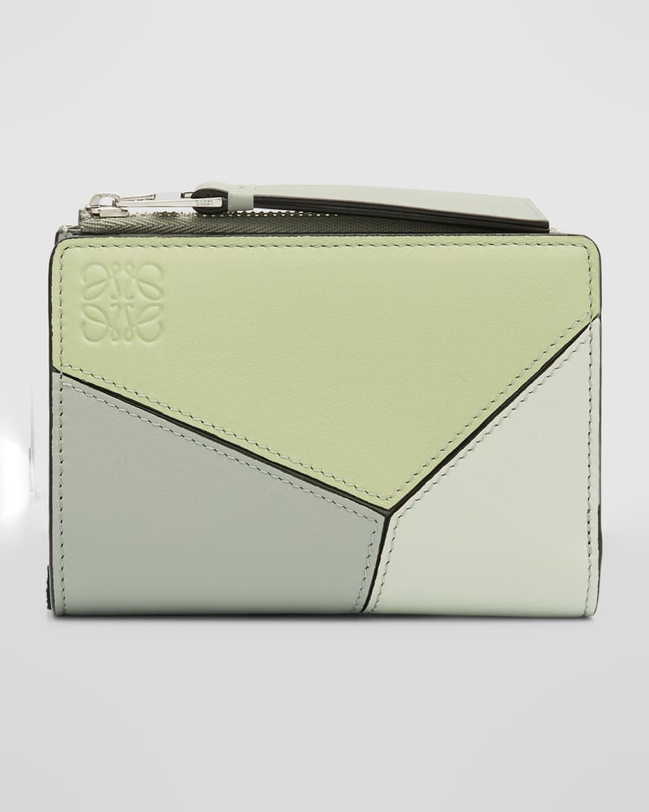 Loewe Puzzle Plain Zip Card Case in Leather Neiman Marcus