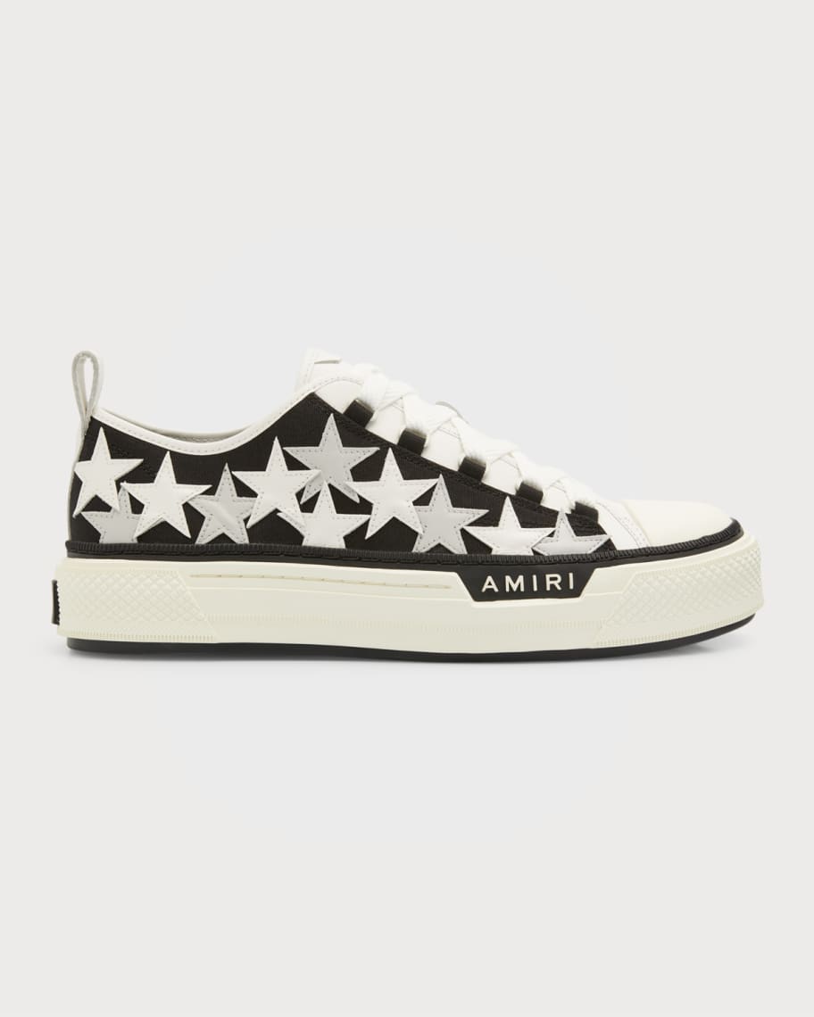 Amiri Men #39 s Stars Court Canvas Appliqué Low Top Sneakers Neiman Marcus
