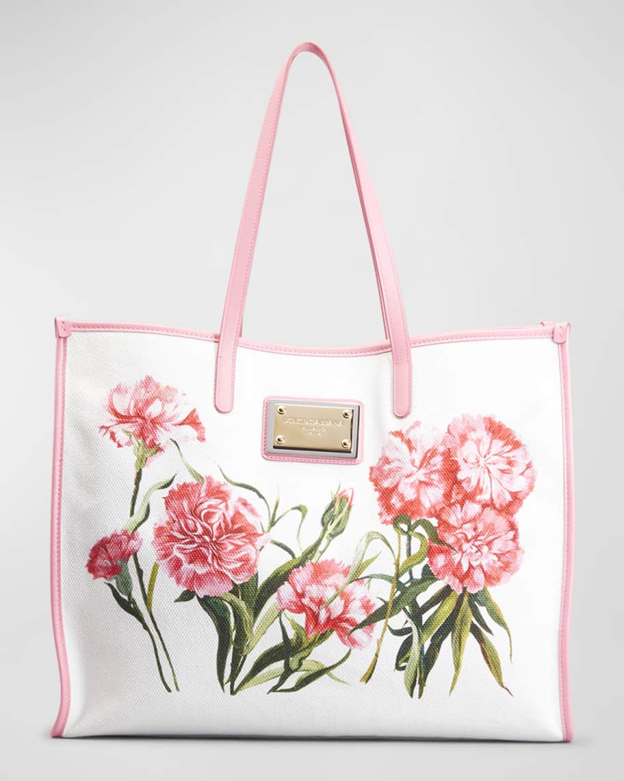 Dolce&Gabbana Happy Garden Canvas Tote Bag