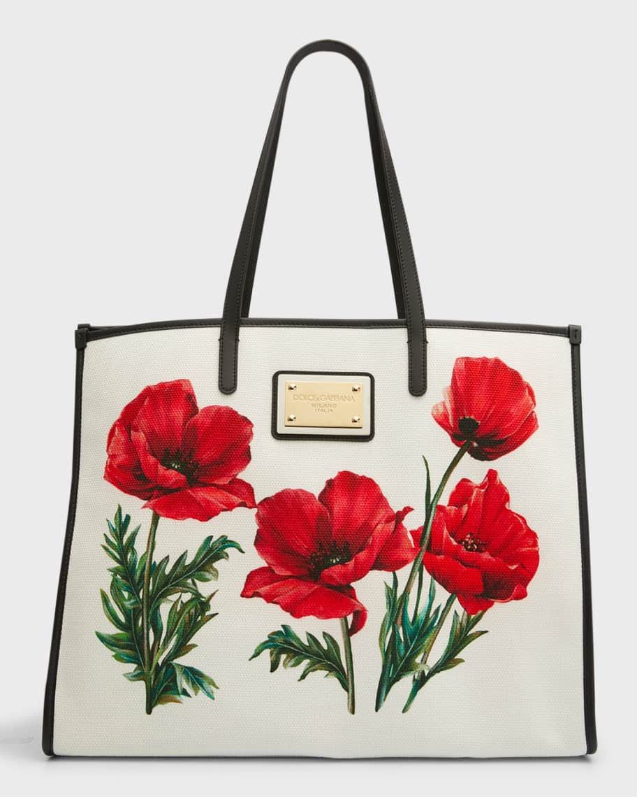 Dolce&Gabbana Happy Garden Canvas Tote Bag