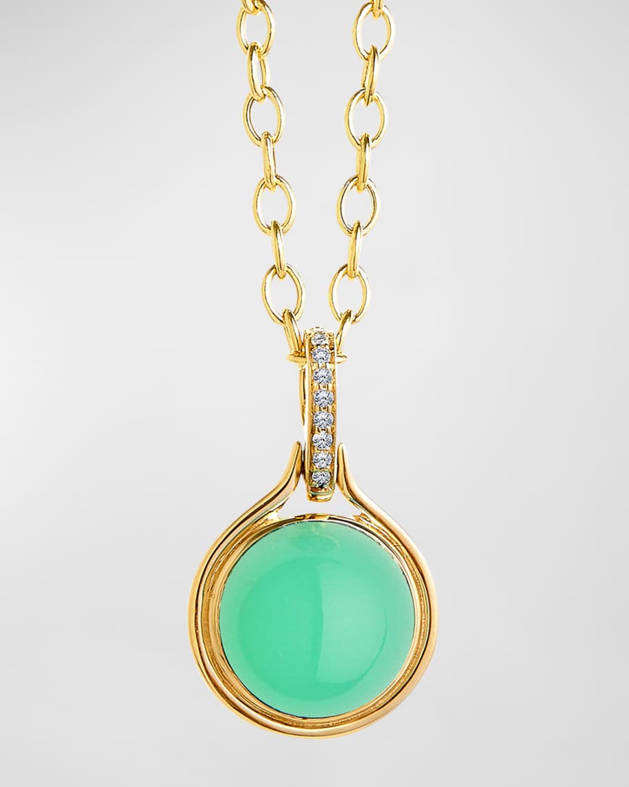 Syna Candy Gemstone Diamond Pendant, Green | Neiman Marcus