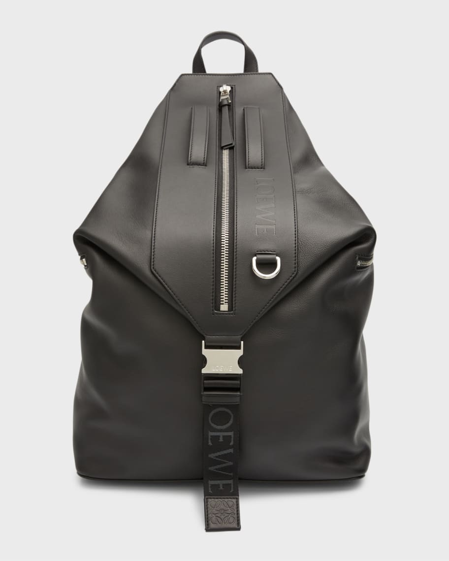 Loewe Men's Convertible Leather Backpack | Neiman Marcus