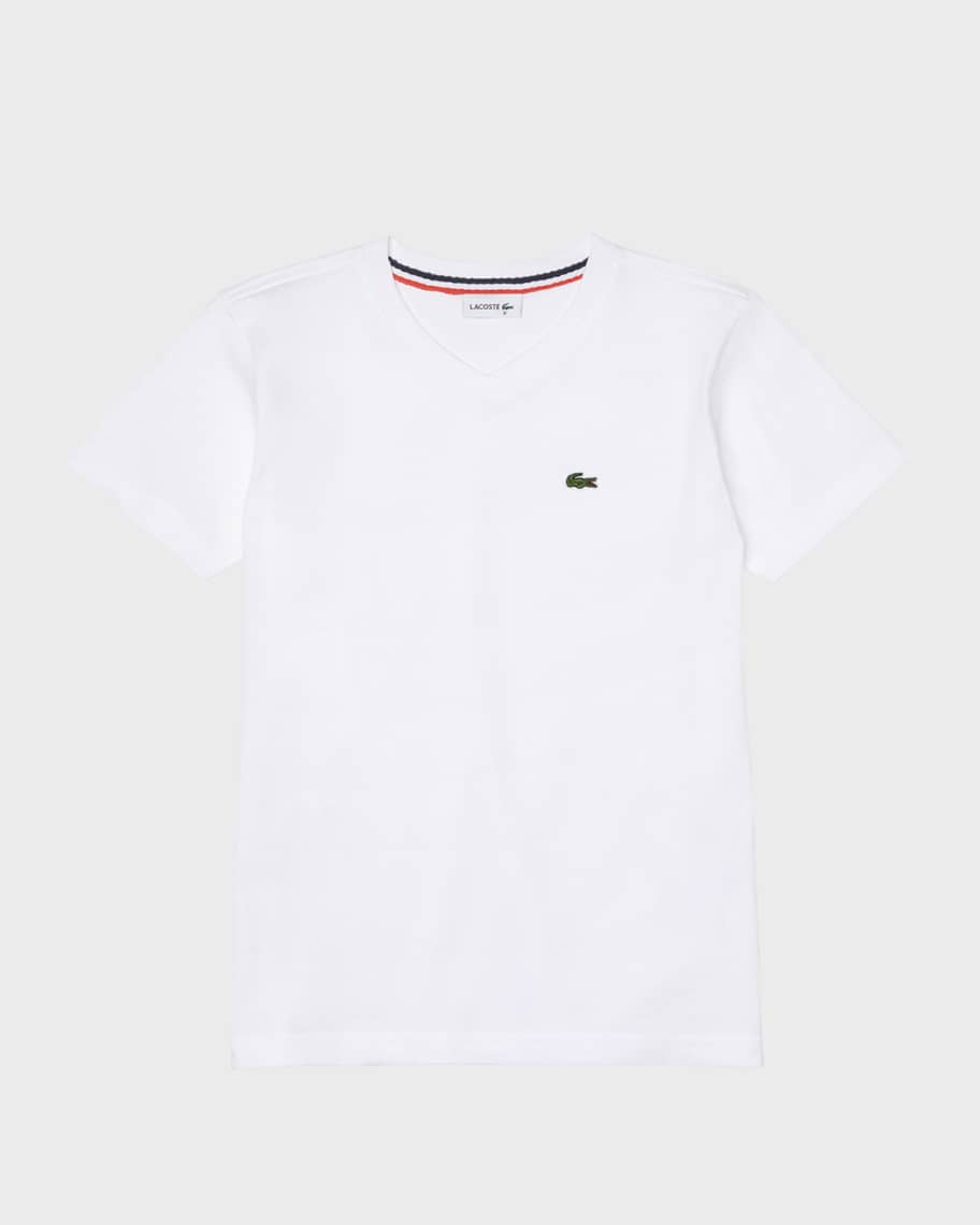 Kid's V-Neck Embroidered Crocodile T-Shirt, Size 2-16 | Neiman