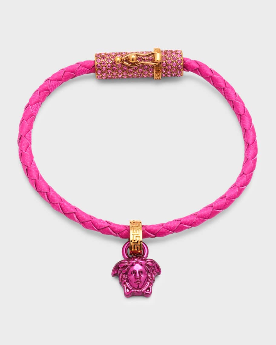 Versace medusa leather bracelet clearance