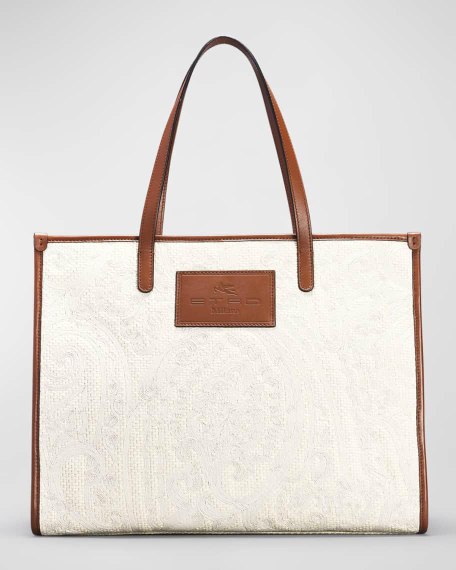 Globetrotter leather-trimmed printed canvas shoulder bag