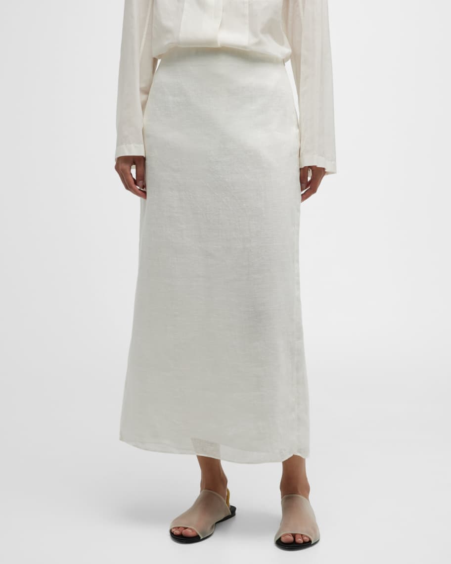 THE ROW Berth Linen Maxi Skirt | Neiman Marcus