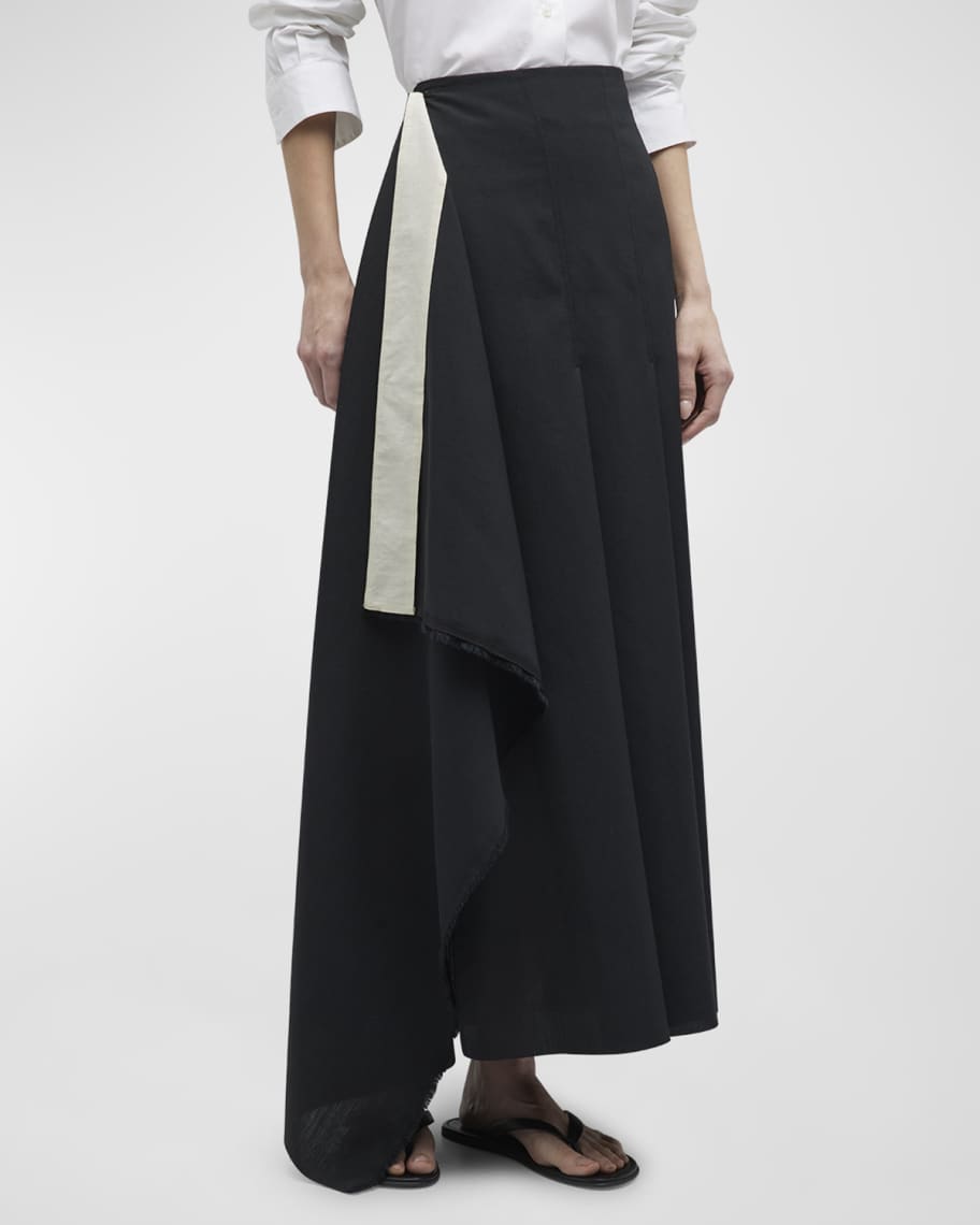 THE ROW Bines Wrap-Front Maxi Skirt | Neiman Marcus