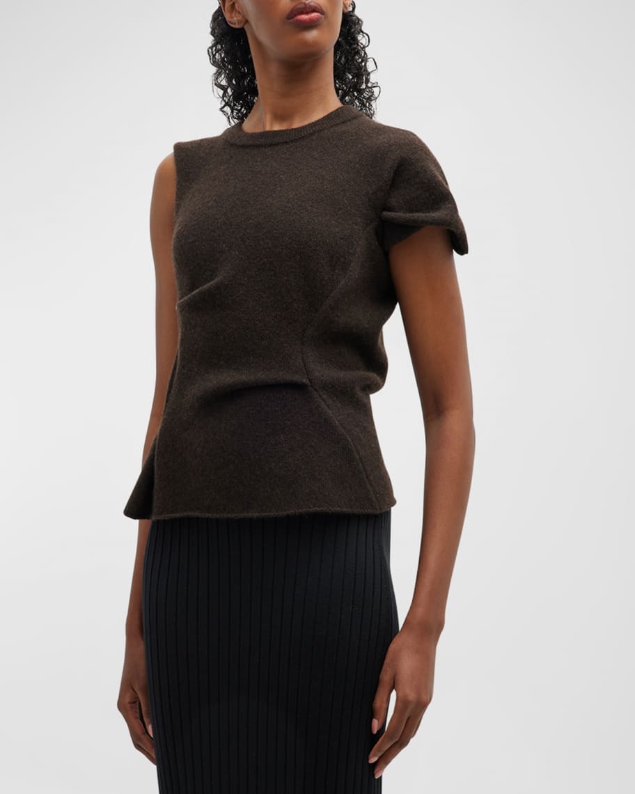 THE ROW Charlise Cashmere Asymmetric Top | Neiman Marcus