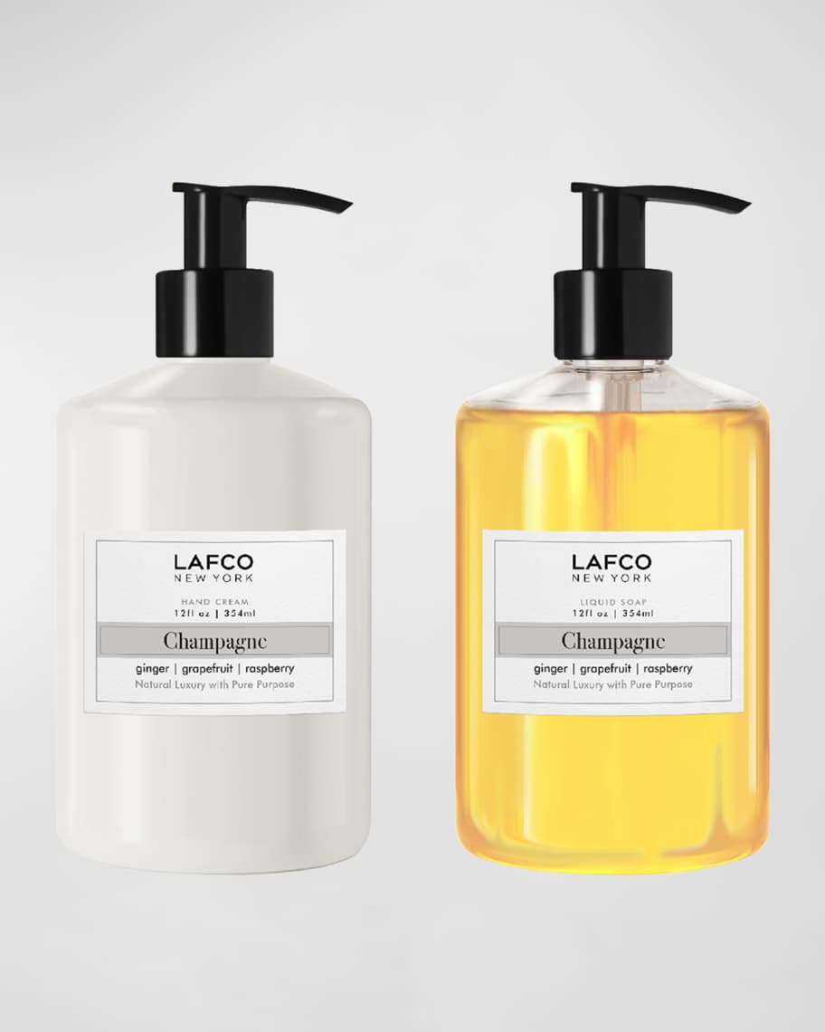 LAFCO New York Champagne Liquid Soap and Hand Cream Duo, 12oz. each
