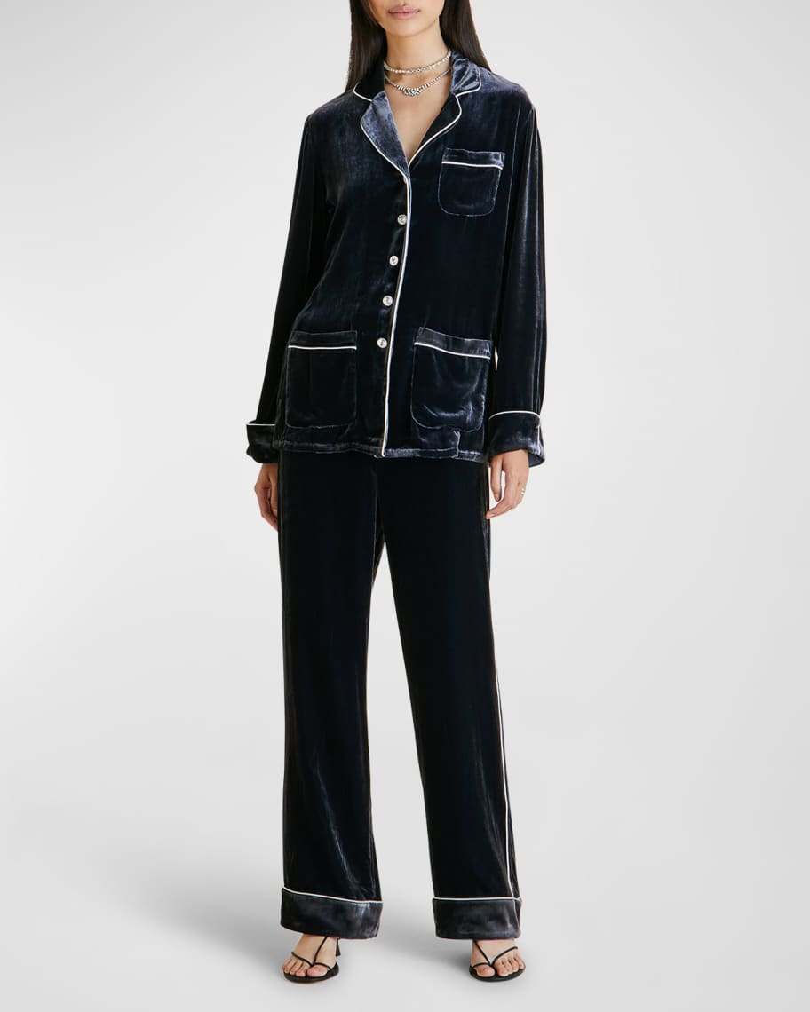Olivia von Halle Coco Velvet Pajama Set | Neiman Marcus