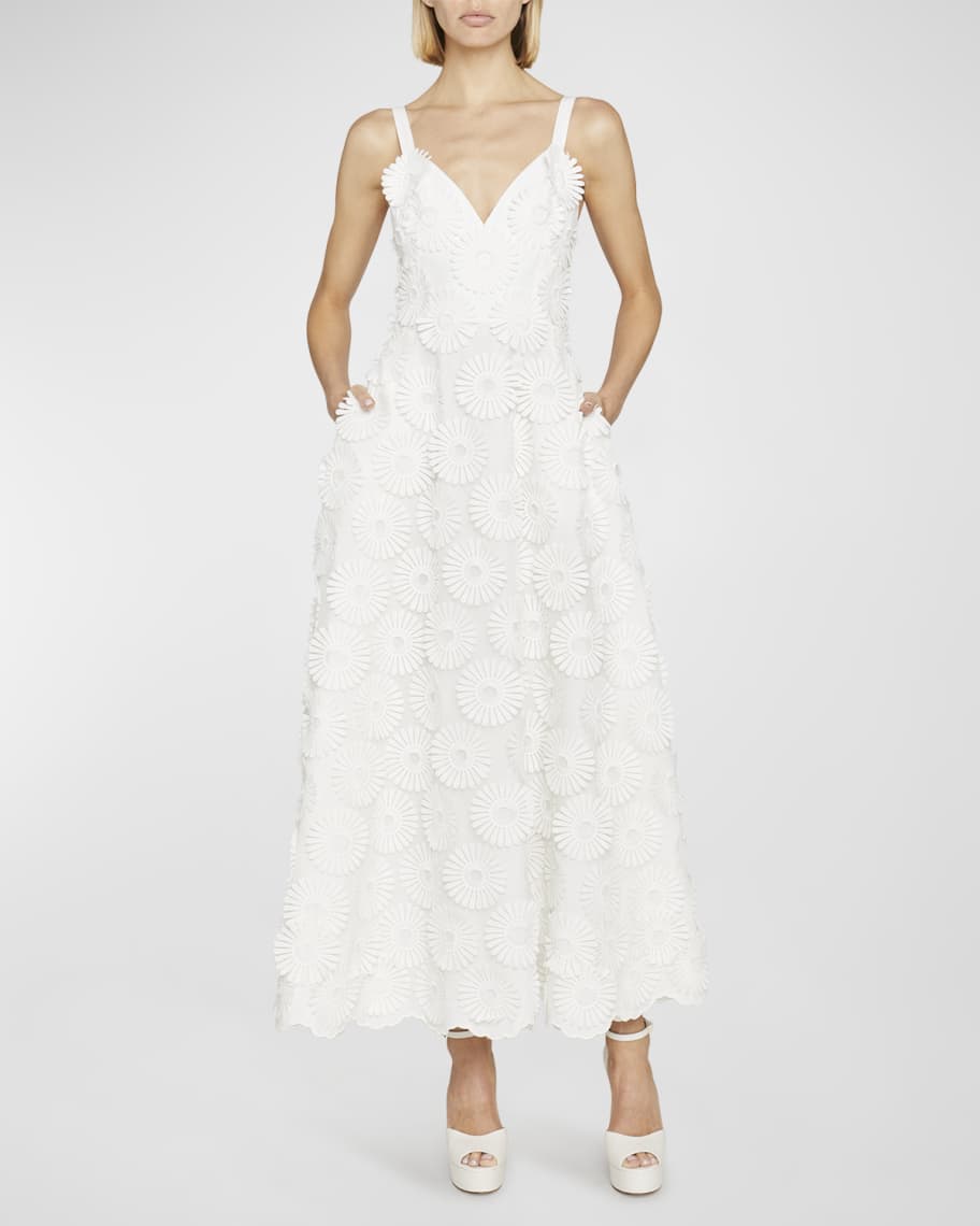 Elie Saab Floral Applique Tulle Gown | Neiman Marcus