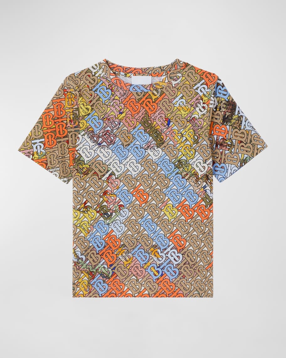 Burberry Kid's Devan TB Monogram T-Shirt, Size 3-14
