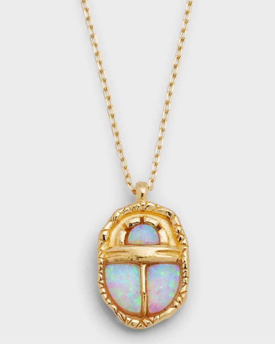 Pamela Love Inlay Scarab Pendant Necklace | Neiman Marcus