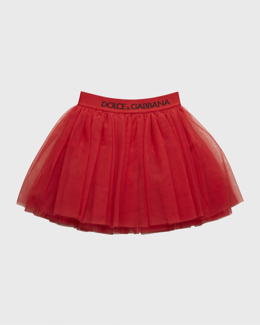 Image 1 of 3: Girl's Logo-Tape Tulle Tutu Skirt, Size 2-6