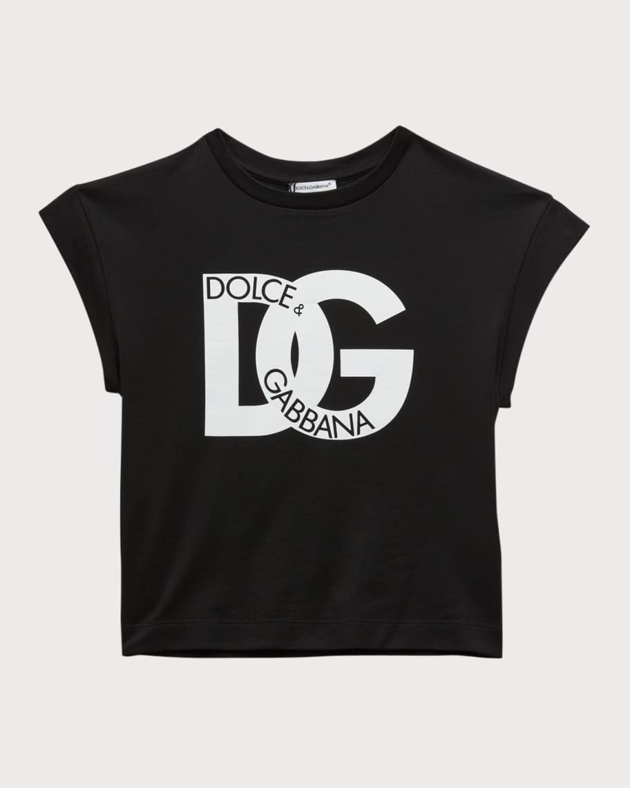 Dolce&Gabbana Girl's Interlocked Logo-Print T-Shirt, Size 4-6 | Neiman ...