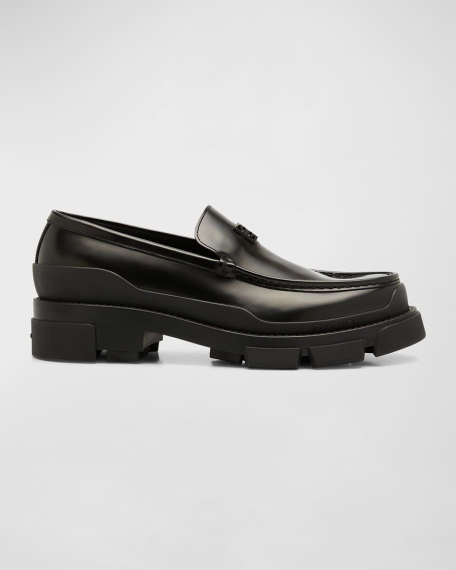 Givenchy Men's Terra Tonal 4G Chunky Leather Loafers | Neiman Marcus