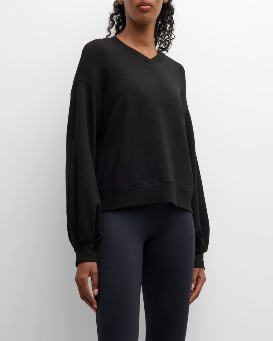 Monrow lace new arrivals up sweatshirt