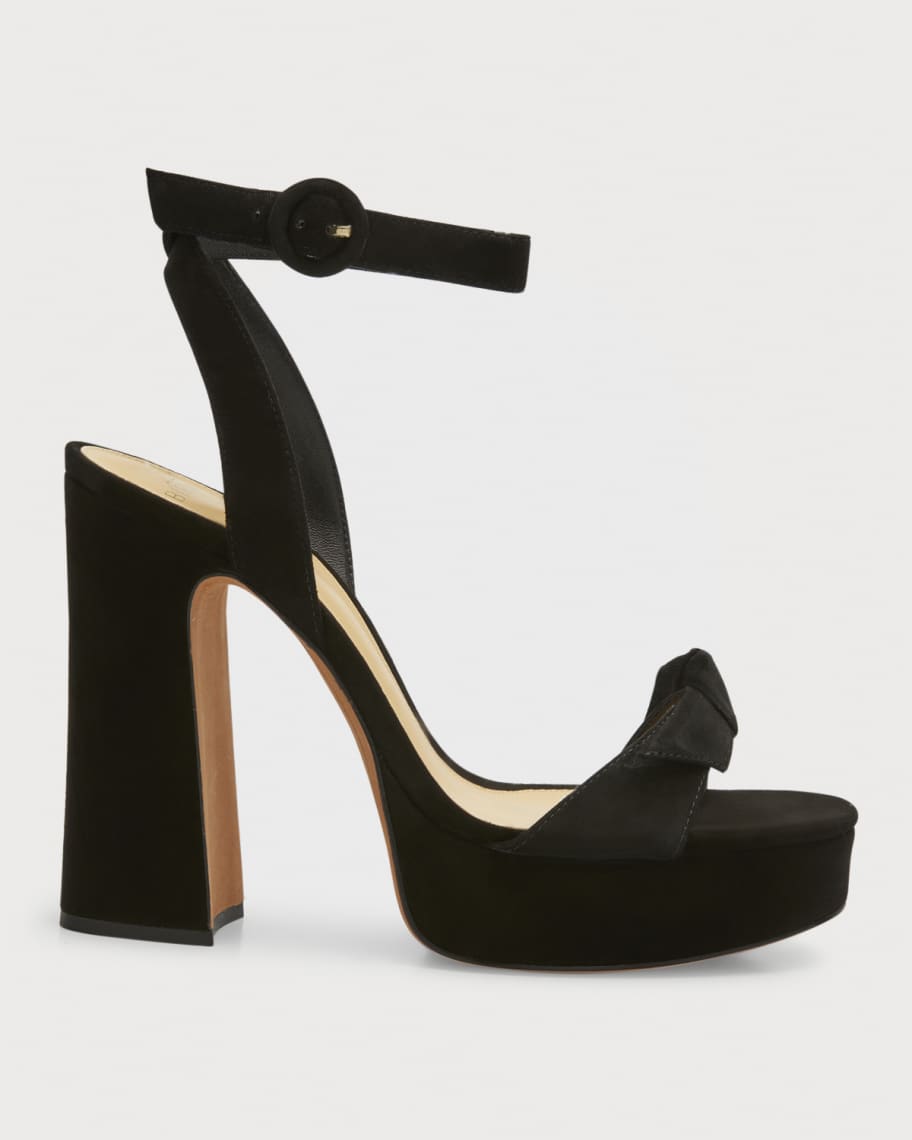 Alexandre Birman Clarita Curve Suede Platform Sandals | Neiman Marcus