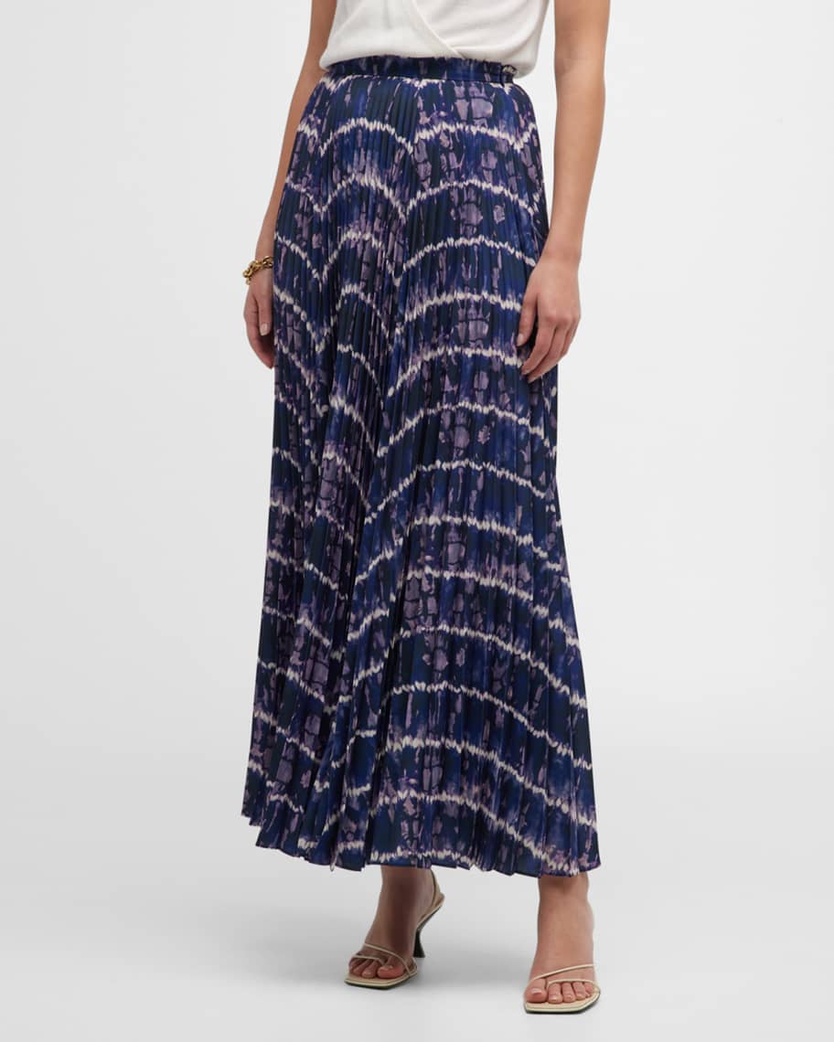 Altuzarra Sif Pleated Tie-Dye Maxi Skirt | Neiman Marcus