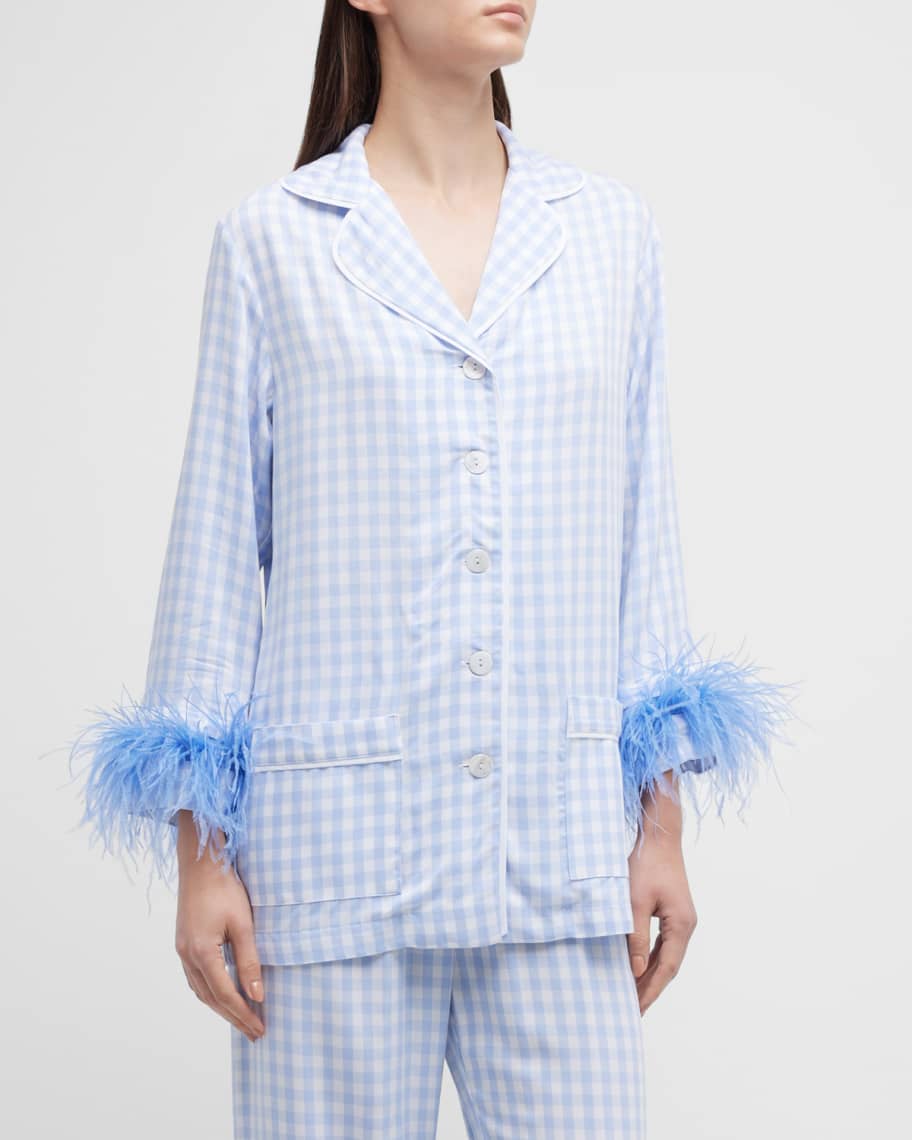 Christmas Gingham Print Pajama Set