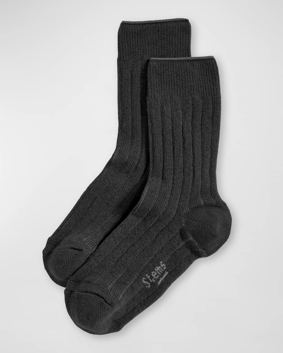 Stems Ribbed Lux Cashmere Socks Neiman Marcus